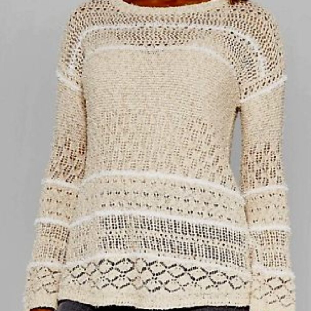 NWT Knox Rose knit crochet style long sleeve sweater sz medium